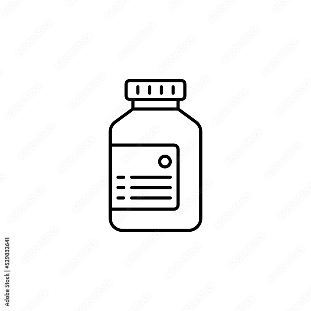 Drug line art icon design template vector illustration Drug line art icon design template vector illustration