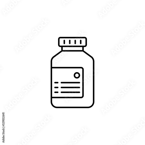 Drug line art icon design template vector illustration