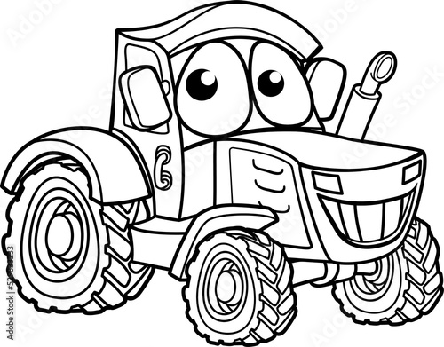 Tractor Cartoon Character