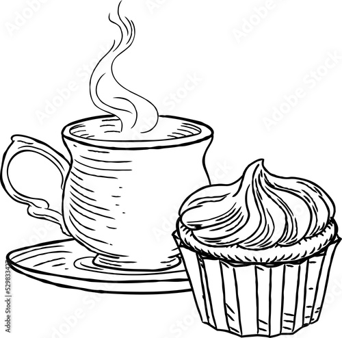 Cup of Tea and Cupcake Vint...