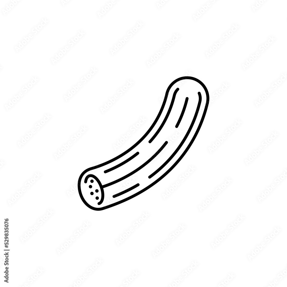 Cucumber line art icon design template vector illustration Cucumber line art icon design template vector illustration