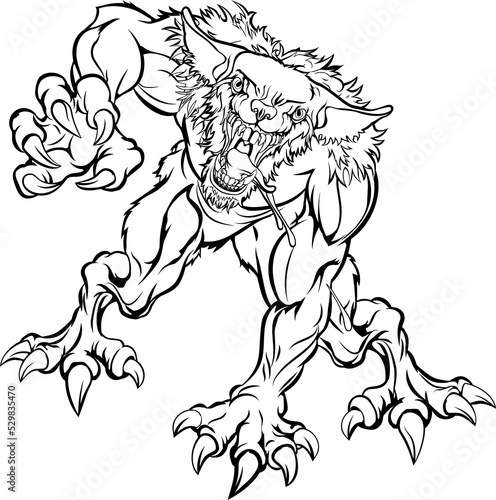 Scary Werewolf Monster Char...