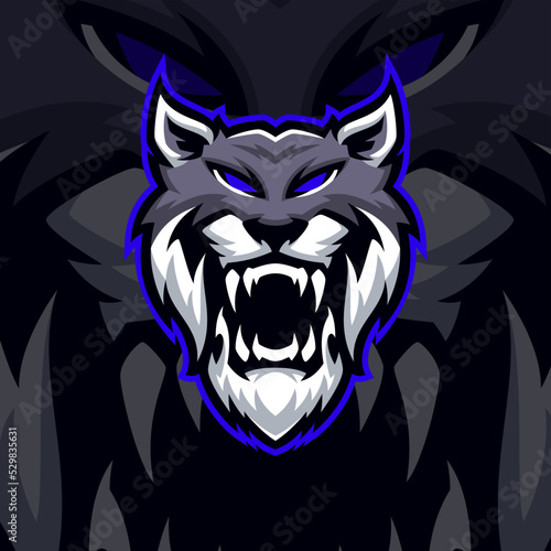 Weasel Lions masscot logo esport premium vector