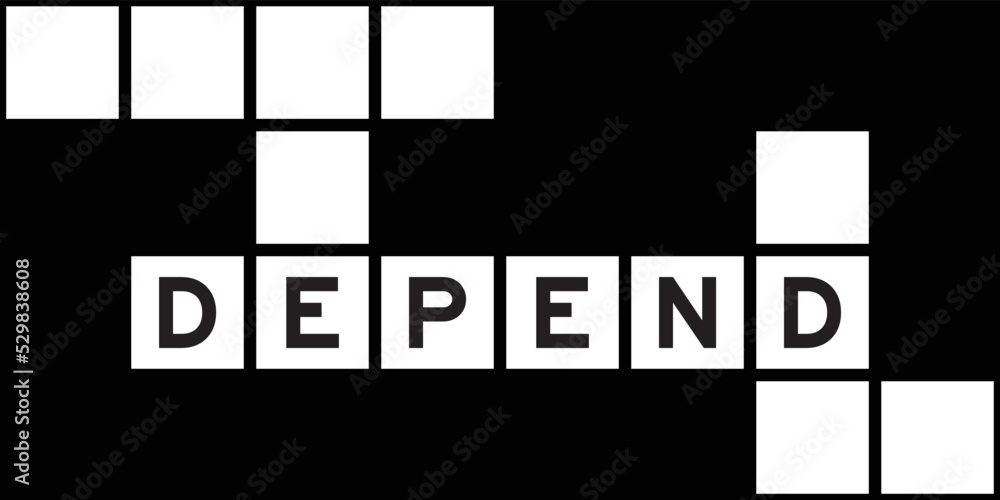 Alphabet letter in word depend on crossword puzzle background Stock Alphabet letter in word depend on crossword puzzle background Stock