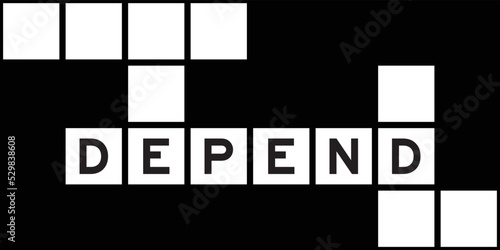Alphabet letter in word depend on crossword puzzle background