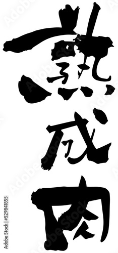 筆文字「熟成肉」