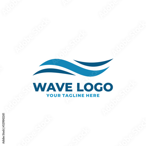 Wave logo vector. Water wave logo