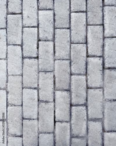 Gray Brick Stone Pavement texture background.