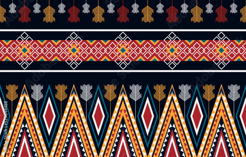 Geometric ethnic pattern seamless. ethnic seamless pattern. Design for cloth business, curtain, background, carpet, wallpaper, clothing, wrapping, Batik, fabric,Vector illustration.