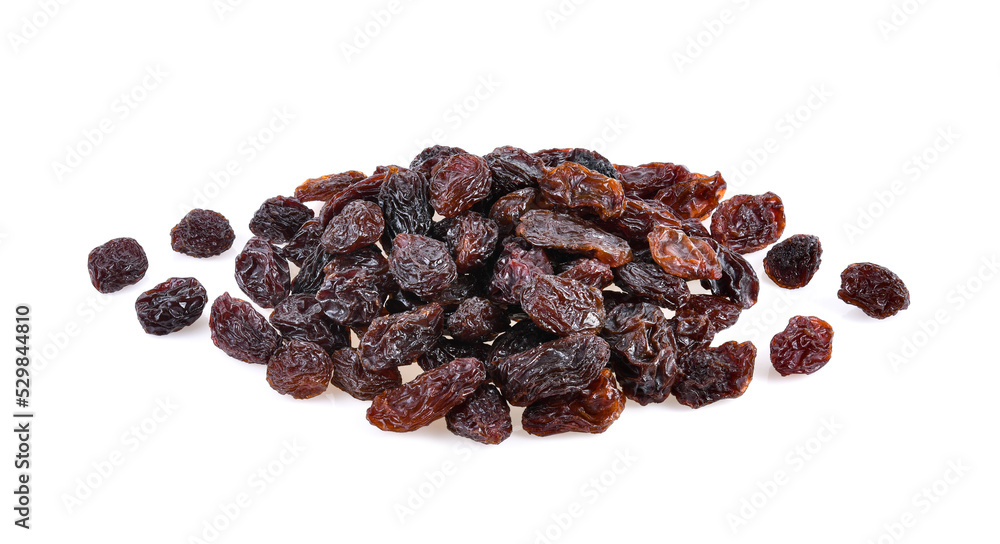 Raisins isolated on white background. Raisins isolated on white background.