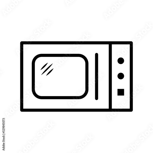 Glossy microwave icon. Cooking. Kitchen appliance. Vector.
