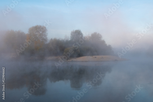 mist over the river