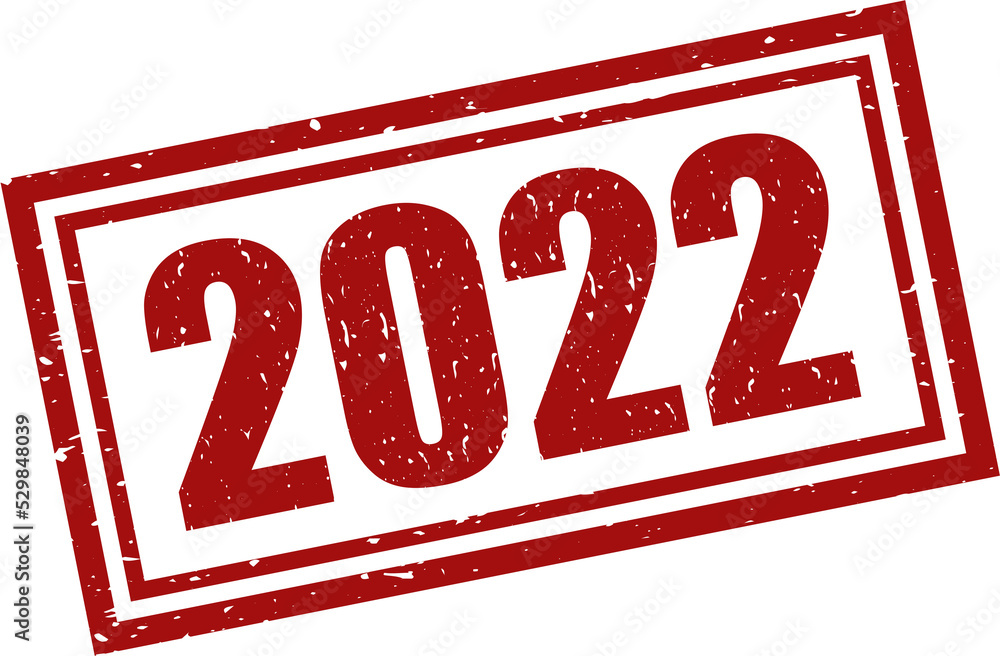2022 red square grunge stamp, vector illustration 2022 red square grunge stamp, vector illustration