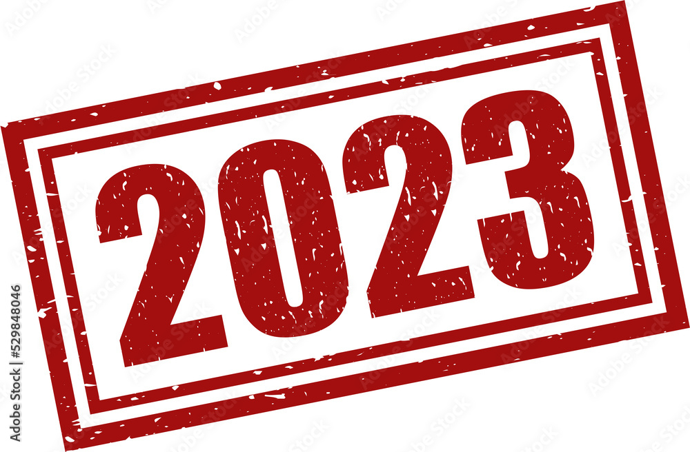 2023 red square grunge stamp, vector illustration 2023 red square grunge stamp, vector illustration