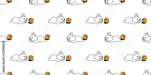 dog seamless pattern french bulldog sleeping basketball vector pet ball toy puppy breed cartoon scarf isolated tile background repeat wallpaper wrapping paper doodle illustration design