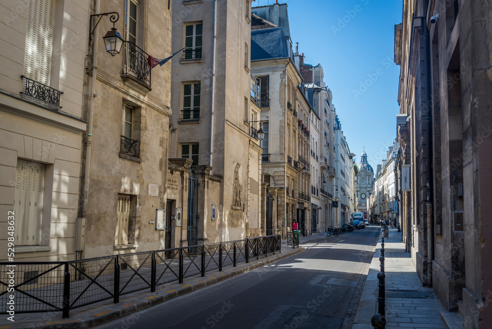 Street in Marais district, Paris, France