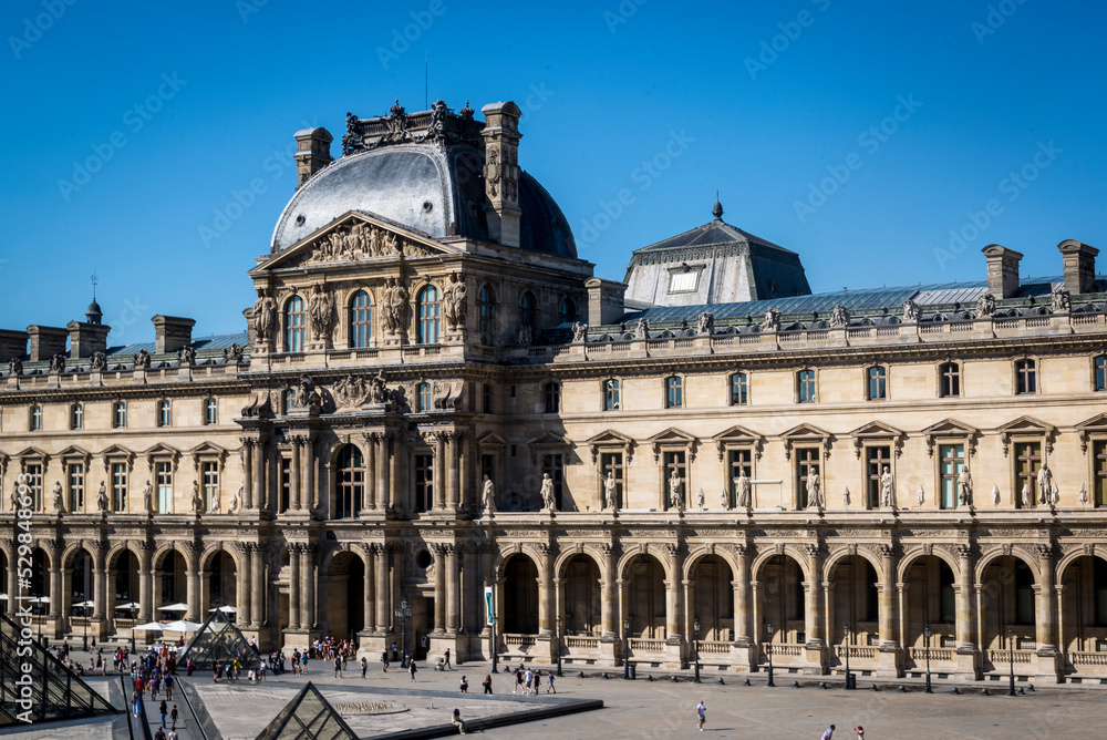 Louvre Museum, the world's most-visited museum, and a historic landmark in Paris, France. It is the home of some of the best-known works of art, Paris, France