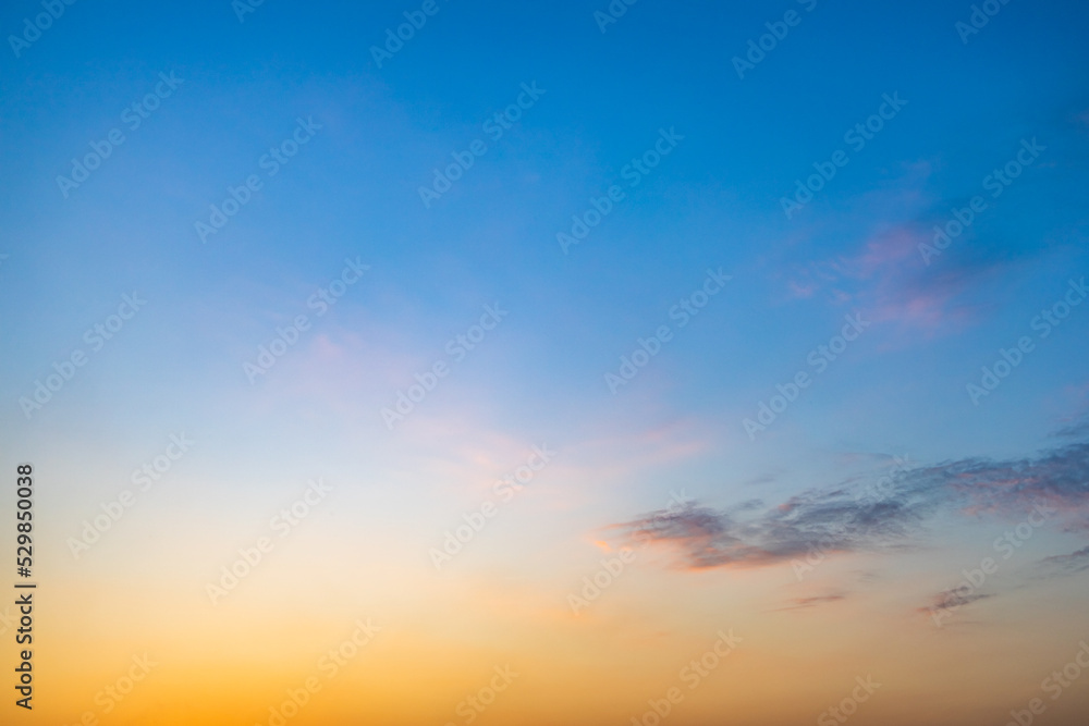 Twilight sky in the evening after sunset. Nature background.