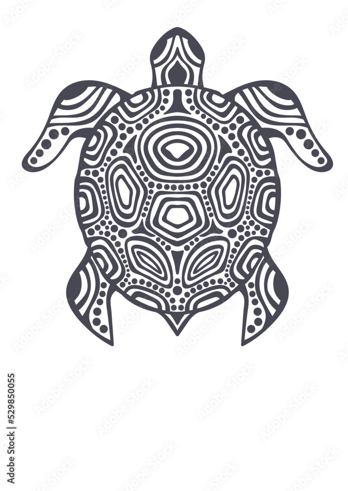 Fototapeta premium Turtle mandala art