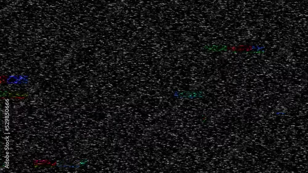 TV signal error, damaged video tape or VHS tape texture with random
