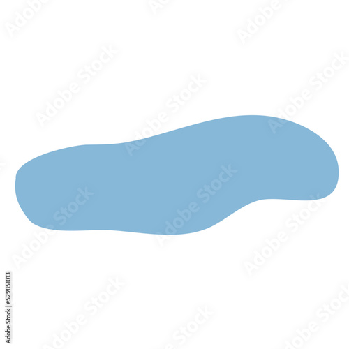 Abstract long blob shape hand drawn