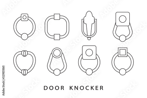 door knocker design vector icon flat isolated illustration