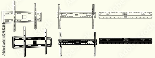 Tv wall bracket icon. tv wall mounts.