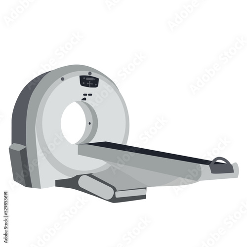 vector illustration of computed tomography machine