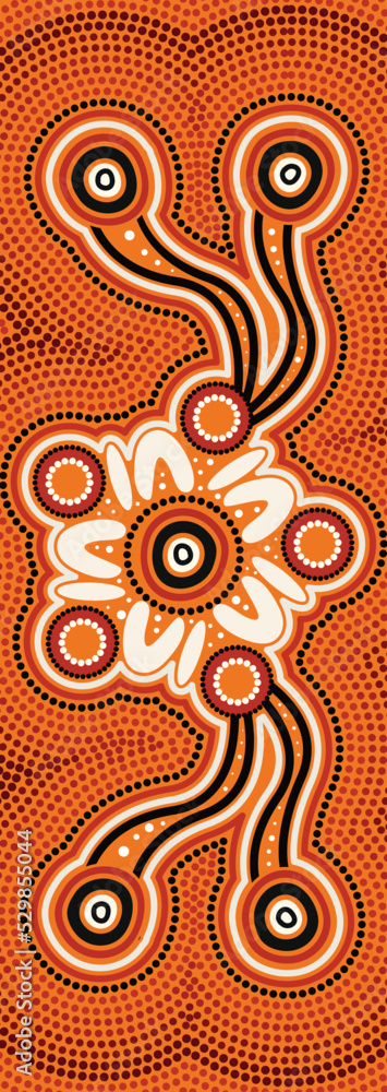 Aboriginal vector dot art design Stock Vector | Adobe Stock