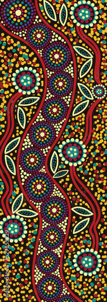 Aboriginal dot art vector painting Aboriginal dot art vector painting