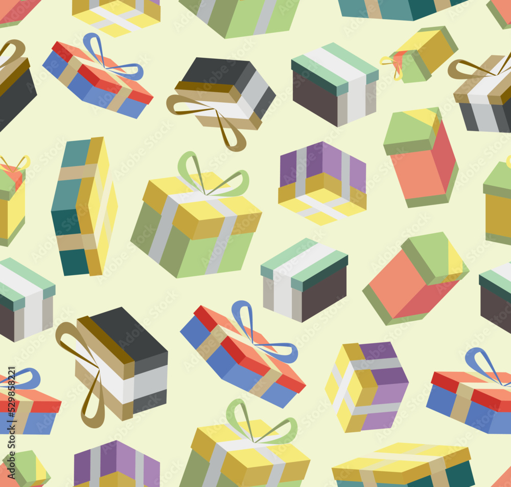 Vector seamless pattern gift Vector seamless pattern gift
