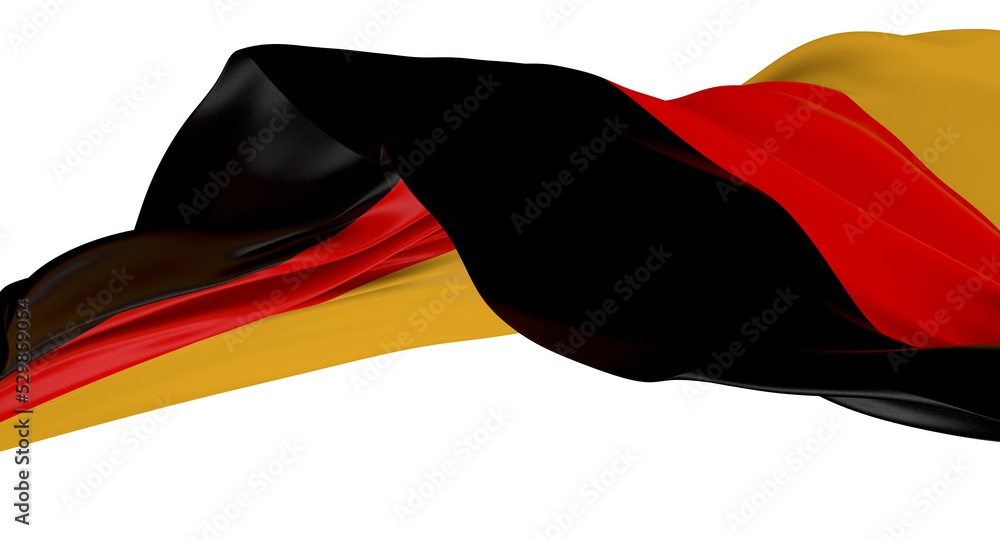 Naklejka premium Flag of Germany. Wide format 3D illustration. State symbol of the Federal Republic of Germany.
