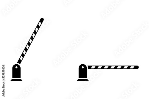 Barrier icon. Black silhouette. Front side view. Vector simple flat graphic illustration. Isolated object on a white background. Isolate.