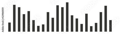 Bar histogram icon. Simple black line style photo