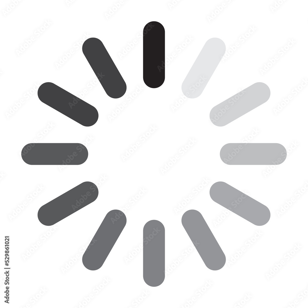 Processing icon. Circular loader. Loading progress indicator Processing icon. Circular loader. Loading progress indicator