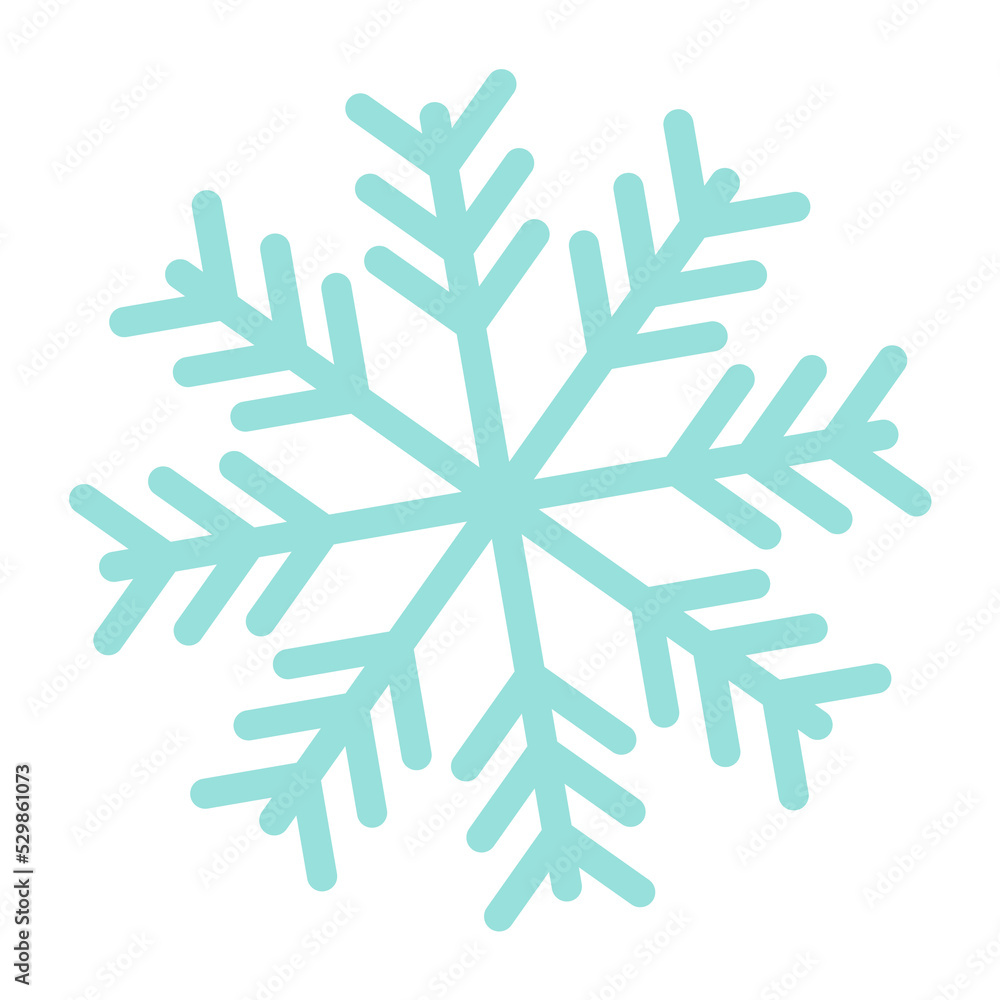 Blue snowflake icon. Winter cold sign. Snow element Blue snowflake icon. Winter cold sign. Snow element