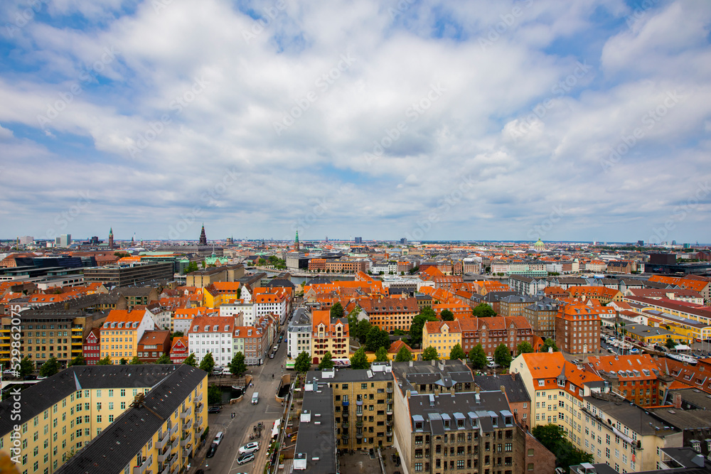 Aerial view at Copenhagen, Denmark