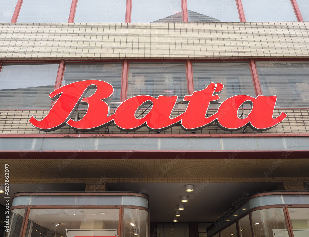 Bata store sign in Brno Stock Photo | Adobe Stock