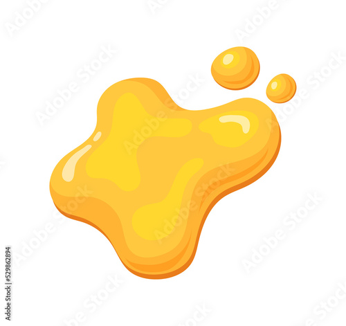 Puddle of honey splashes. Pool sticky essence, vector illustration