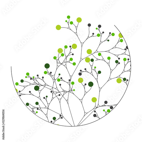 Abstract circle tree vector. Ecology creative background.