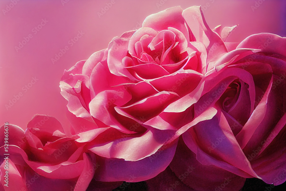 Naklejka premium Background with beautiful pink roses.