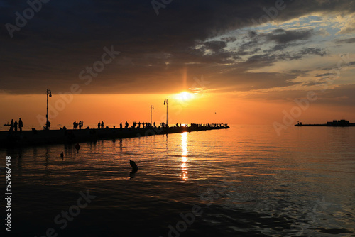 Sonnenuntergang in Triest