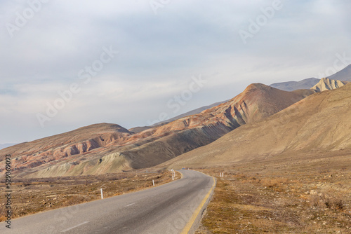 Garnet mountains of Khizi. Azerbaijan. photo