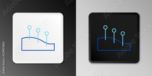 Line Acupuncture therapy icon isolated on grey background. Chinese medicine. Holistic pain management treatments. Colorful outline concept. Vector