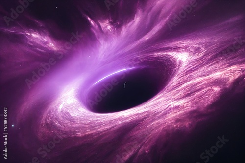 Obraz na plátně Black hole in space