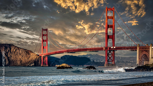 Golden Gate Bridge late afternoon sun