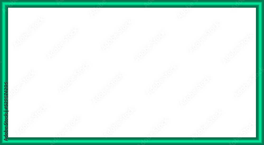 Green shiny frame Rectangle decorative design element Vertical or horizontal picture frame illustration Green shiny frame Rectangle decorative design element Vertical or horizontal picture frame illustration