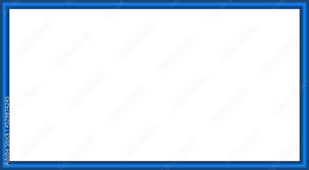 Blue shiny frame Rectangle decorative design element Vertical or horizontal picture frame illustration Blue shiny frame Rectangle decorative design element Vertical or horizontal picture frame illustration