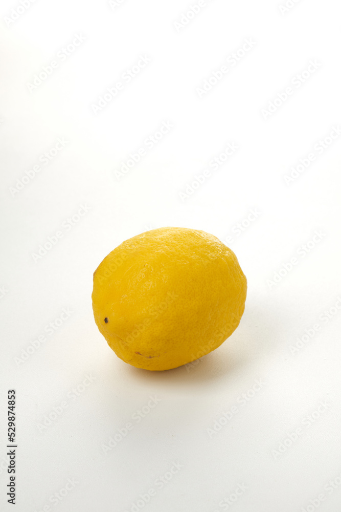yellow lemon fruit isolated on white background yellow lemon fruit isolated on white background