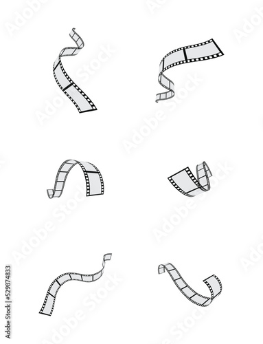 filmstrip film roll 3d icon